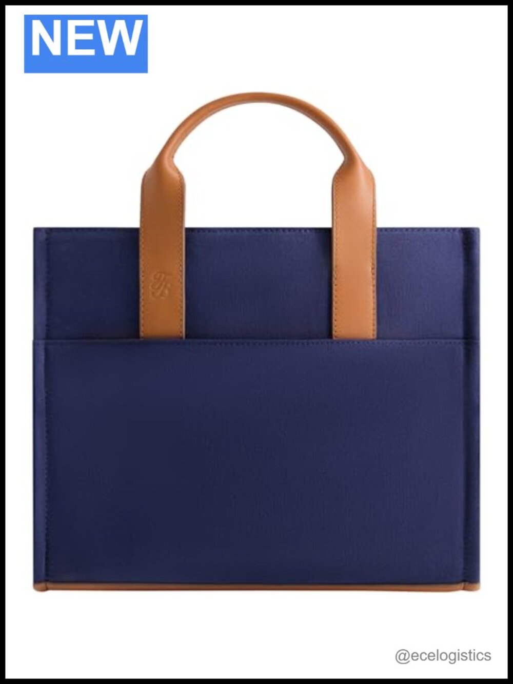 Women's Cotton Canvas Travel Tote with Leather Trim and Drawstring Closure